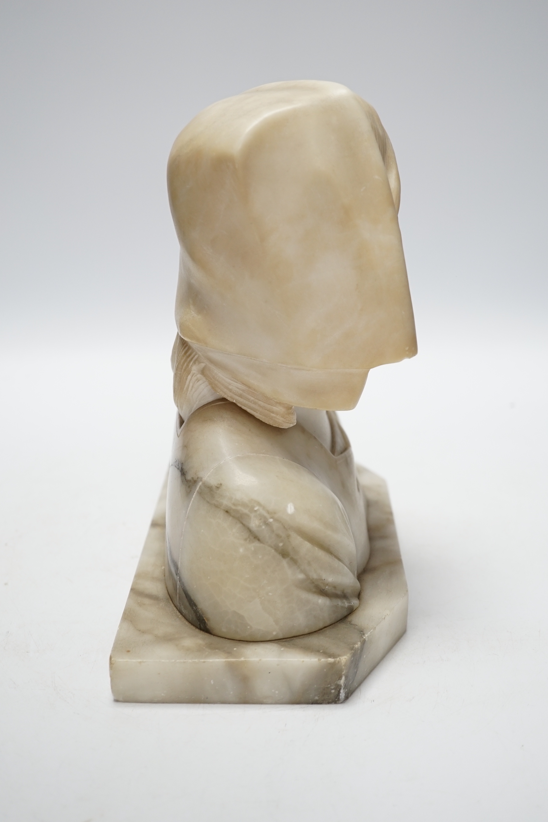 An early 20th century French marble bust of a lady, 24cm